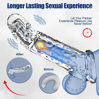 🔥 2025 HOT Deal 💥 Reusable Penis Extension Vibrator – Makes You Longer, Harder & Unstoppable 😍